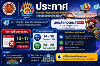ประกาศงดการเรียนการสอน (13-17 กรกฎาคม 2569)